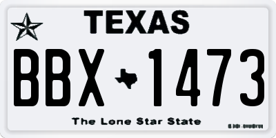 TX license plate BBX1473