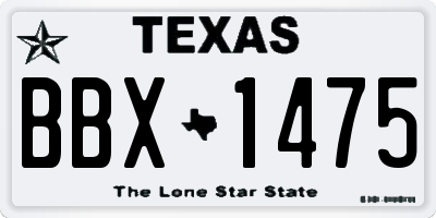 TX license plate BBX1475