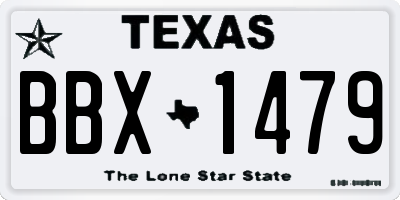 TX license plate BBX1479