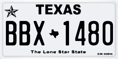 TX license plate BBX1480