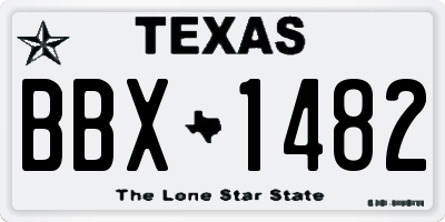 TX license plate BBX1482