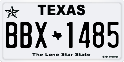 TX license plate BBX1485