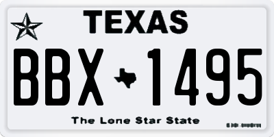 TX license plate BBX1495