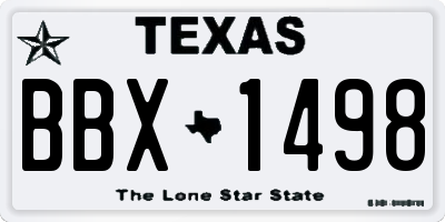 TX license plate BBX1498