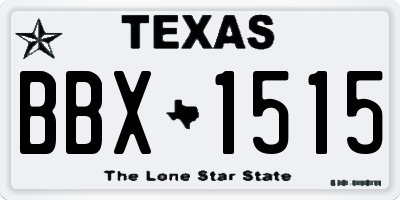 TX license plate BBX1515