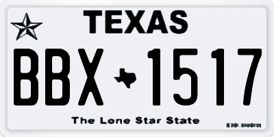 TX license plate BBX1517