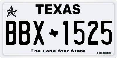TX license plate BBX1525