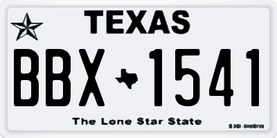 TX license plate BBX1541