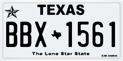 TX license plate BBX1561