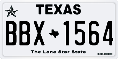 TX license plate BBX1564