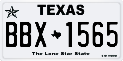 TX license plate BBX1565