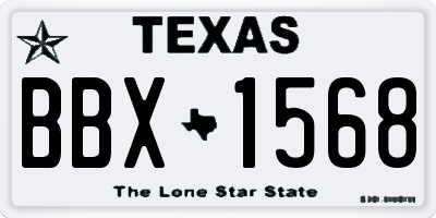 TX license plate BBX1568