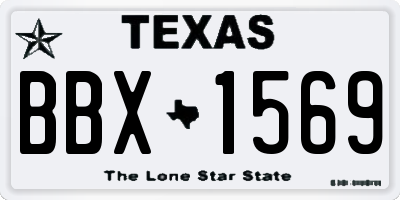 TX license plate BBX1569