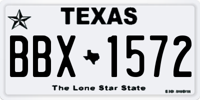 TX license plate BBX1572