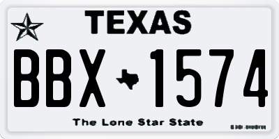 TX license plate BBX1574