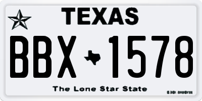 TX license plate BBX1578