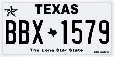 TX license plate BBX1579