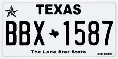 TX license plate BBX1587