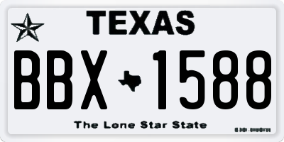 TX license plate BBX1588