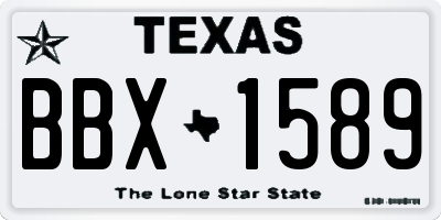 TX license plate BBX1589