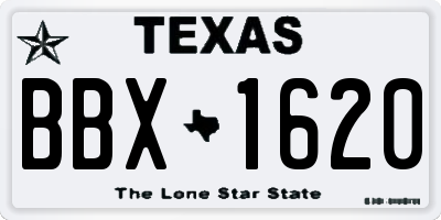 TX license plate BBX1620