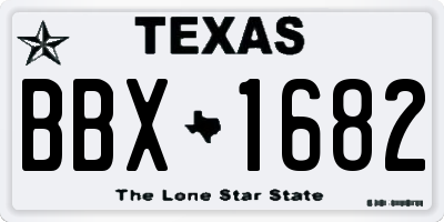 TX license plate BBX1682