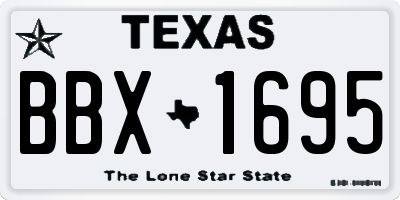TX license plate BBX1695