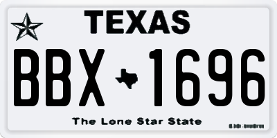TX license plate BBX1696
