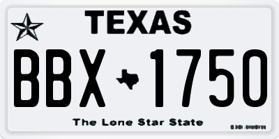 TX license plate BBX1750