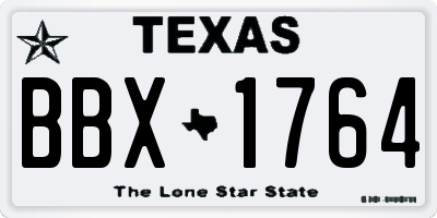 TX license plate BBX1764