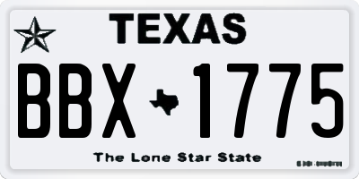 TX license plate BBX1775