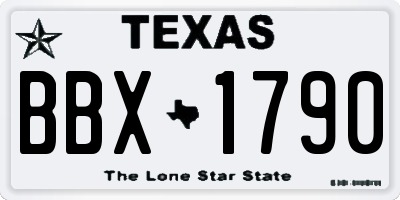 TX license plate BBX1790