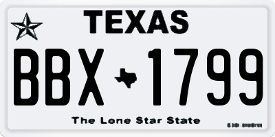 TX license plate BBX1799