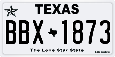 TX license plate BBX1873