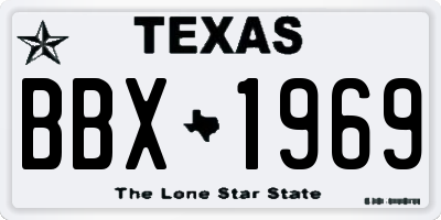 TX license plate BBX1969