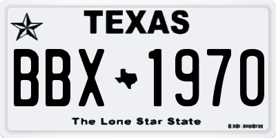 TX license plate BBX1970