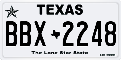 TX license plate BBX2248