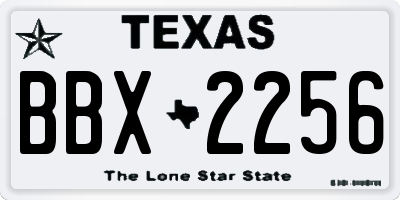 TX license plate BBX2256
