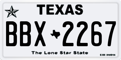 TX license plate BBX2267