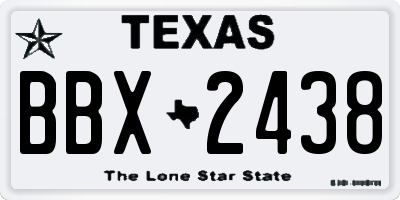 TX license plate BBX2438