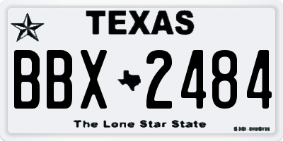 TX license plate BBX2484