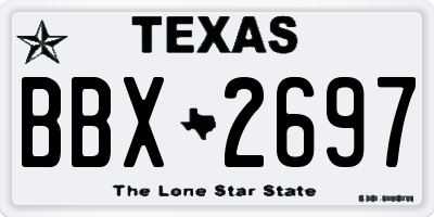 TX license plate BBX2697