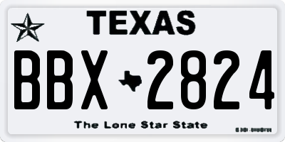 TX license plate BBX2824