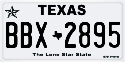 TX license plate BBX2895