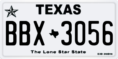 TX license plate BBX3056