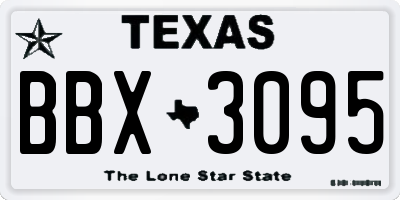 TX license plate BBX3095