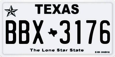 TX license plate BBX3176