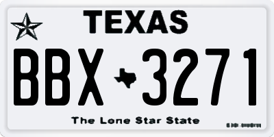 TX license plate BBX3271
