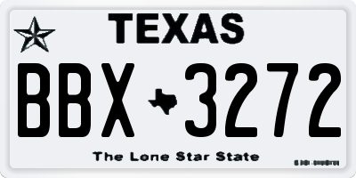 TX license plate BBX3272