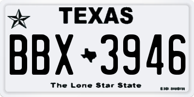TX license plate BBX3946